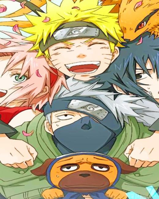 Naruto and his friends new painting by numbers.jpeg