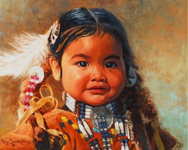 Native american girl painting by numbers.jpeg