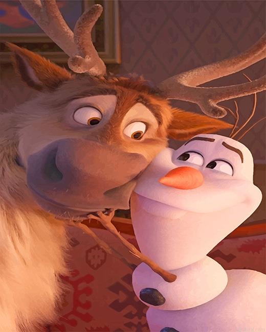Olaf frozen painting by numbers.jpeg