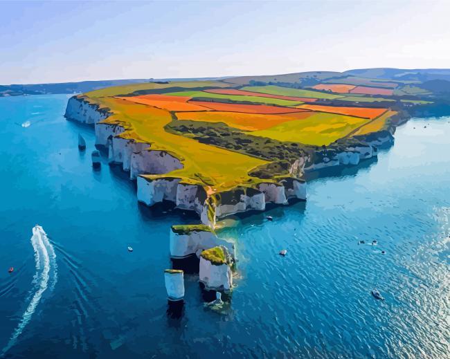 Old harry rocks isle of purbeck painting by numbers.jpeg