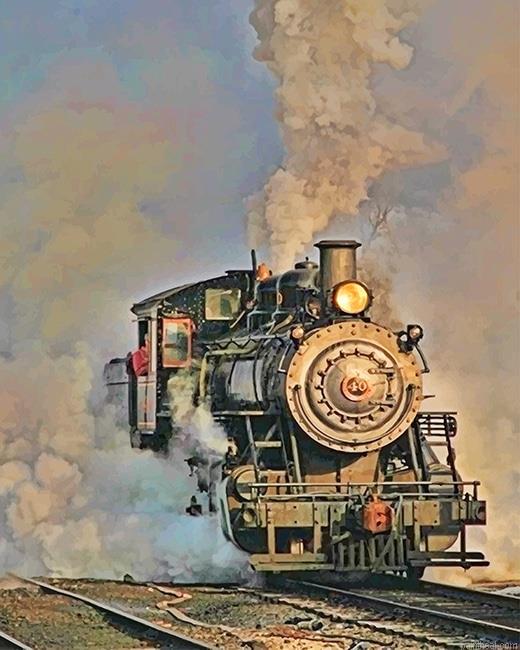 Old steam engine train painting by numbers.jpeg