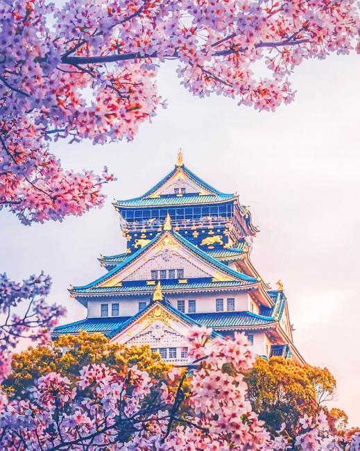 Osaka castle in japan painting by numbers.jpeg