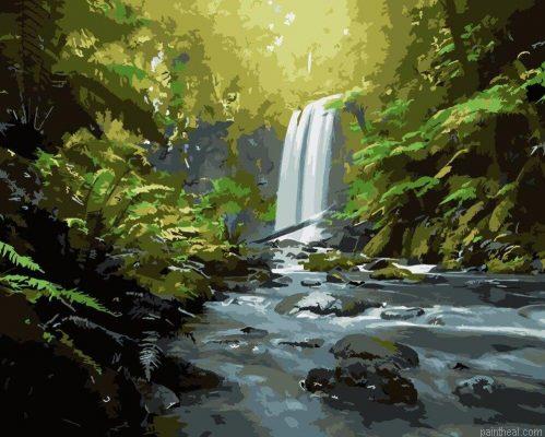 Peaceful waterfall painting by numbers.jpeg