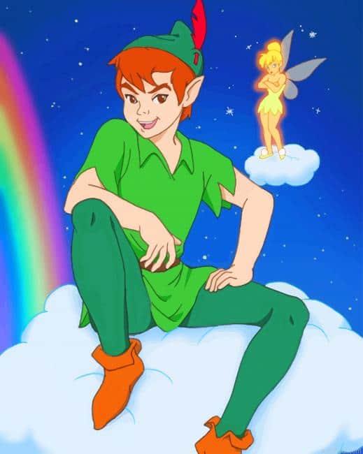 Peter pan and tinkerbell cartoon painting by numbers.jpeg