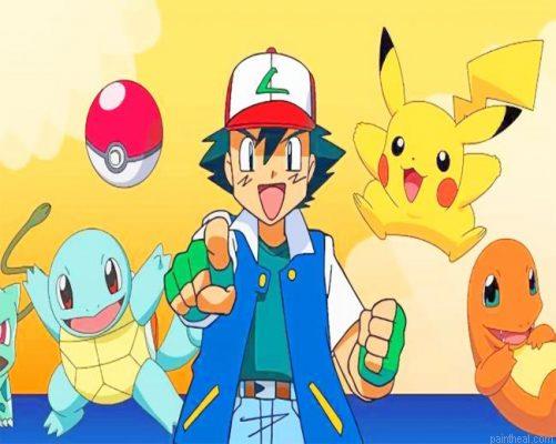 Pokemon ash ketchum and pikachu painting by numbers.jpeg