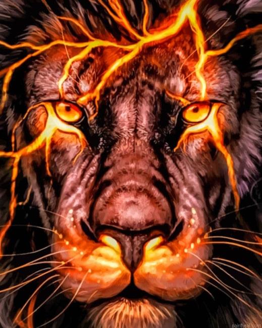 Powerful lion new painting by numbers.jpeg