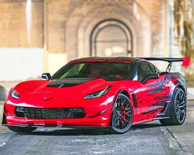 Red and black corvette new painting by numbers.jpeg