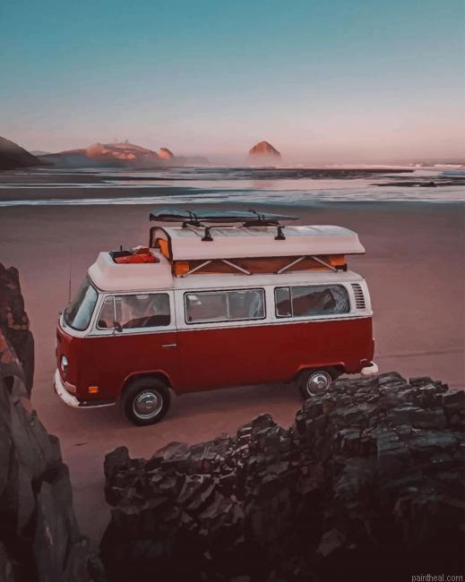 Red campervan in the beach painting by numbers.jpeg