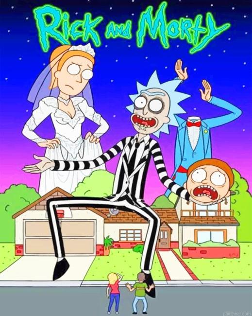 Rick and morty halloween new painting by numbers.jpeg