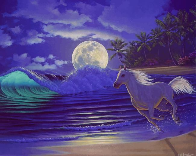 Running horse in beach painting by numbers.jpeg
