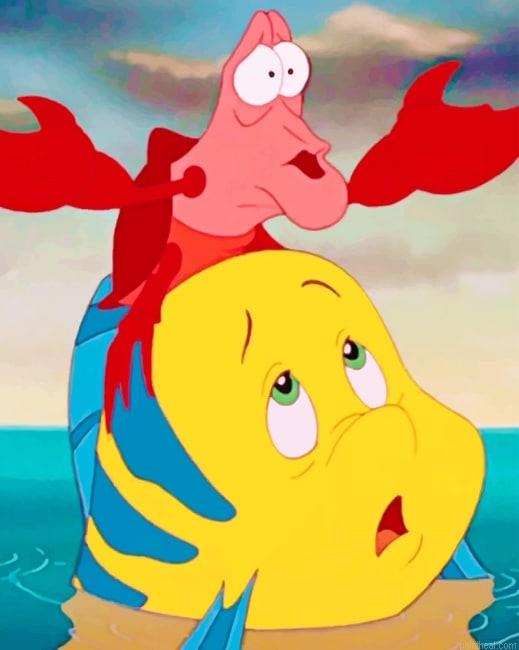 Sebastian and flounder painting by numbers.jpeg