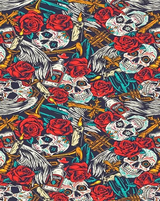 Skulls red flowers painting by numbers.jpeg