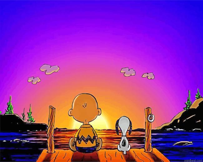 Snoopy and charlie at sunset painting by numbers.jpeg
