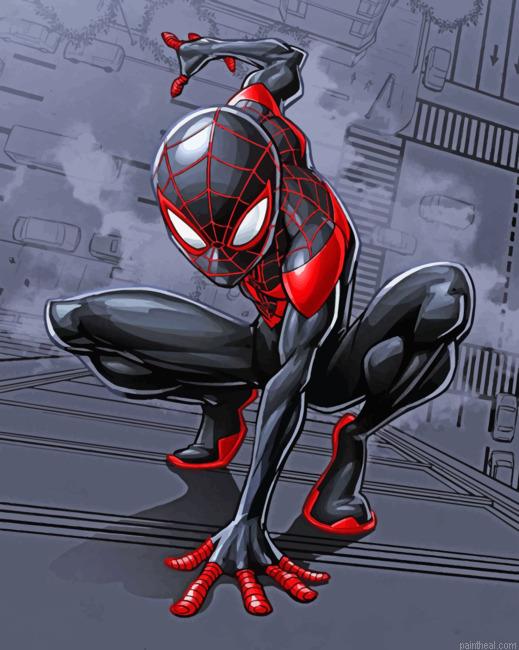 Spider man miles morales painting by numbers.jpeg
