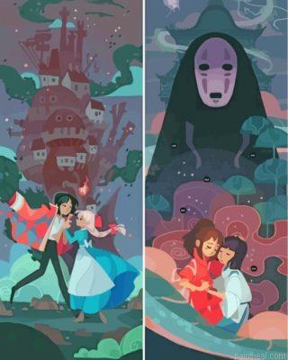 Spirited away x howls moving castle painting by numbers.jpeg