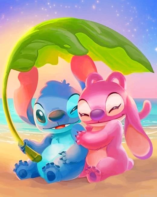 Stitch and his cute wifey painting by numbers.jpeg