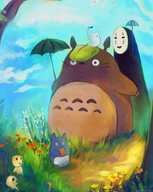 Totoro and no face new painting by numbers.jpeg