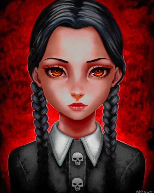 Wednesday addams new painting by numbers.jpeg