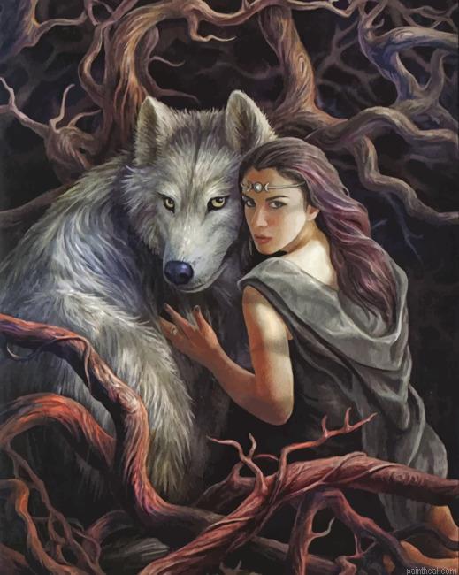 Woman and wolf painting by numbers.jpeg