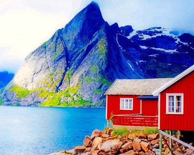 Wooden barn in norway new painting by numbers.jpeg