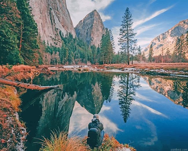 Yosemite beautiful view california painting by numbers.jpeg