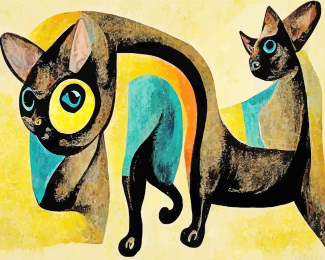 Abstract burmese cats painting by numbers.jpeg