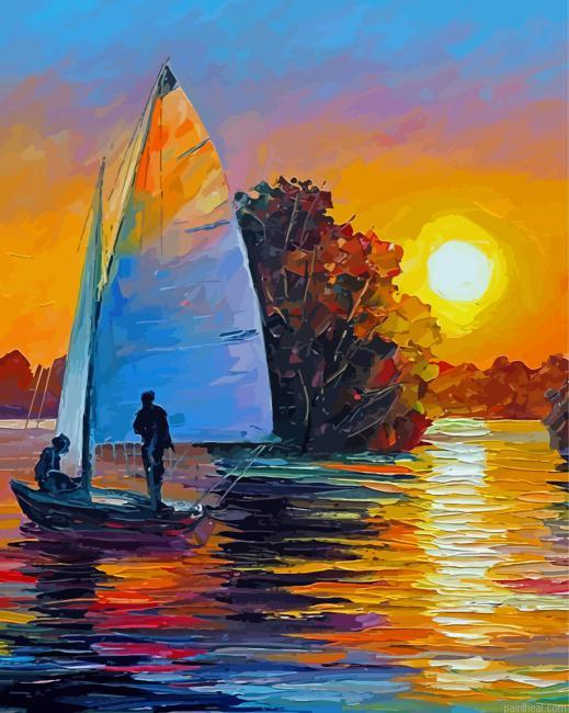 Abstract sunset by the lake painting by numbers.jpeg