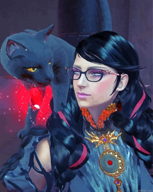 Aesthetic bayonetta painting by numbers.jpeg