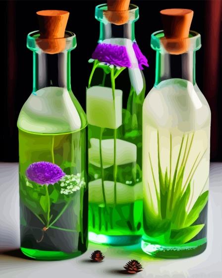 Aesthetic botanical glass bottles painting by numbers.jpeg