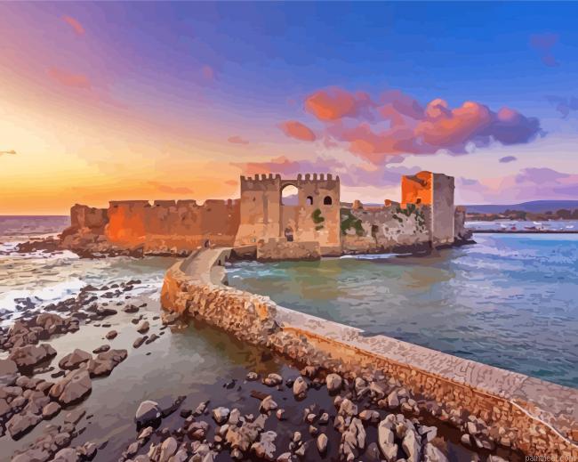 Aesthetic castle in greece painting by numbers.jpeg