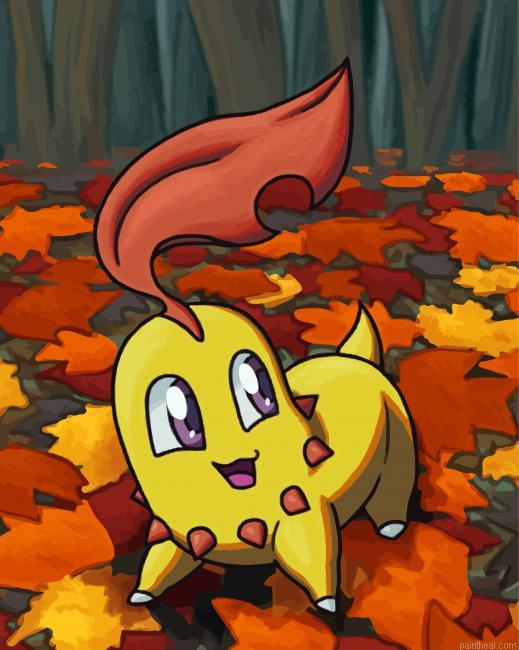 Aesthetic chikorita painting by numbers.jpeg