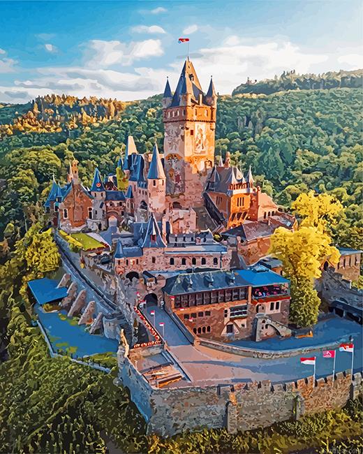Aesthetic cochem castle painting by numbers.jpeg