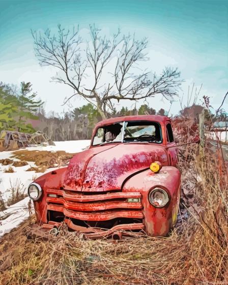 Aesthetic country truck painting by numbers.jpeg