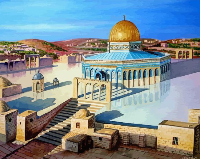 Aesthetic dome of the rock painting by numbers.jpeg
