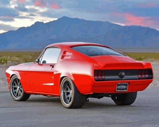 Aesthetic fastback mustang painting by numbers.jpeg