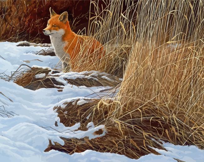 Aesthetic fox snow painting by numbers.jpeg