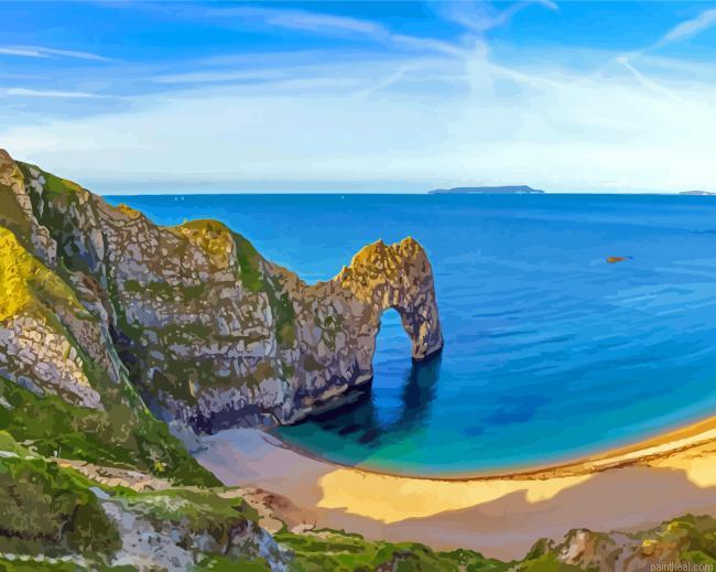 Aesthetic jurassic coast painting by numbers.jpeg