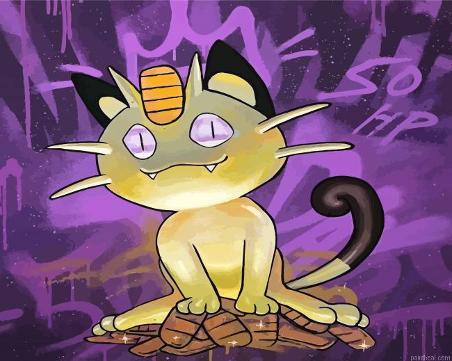 Aesthetic meowth painting by numbers.jpeg