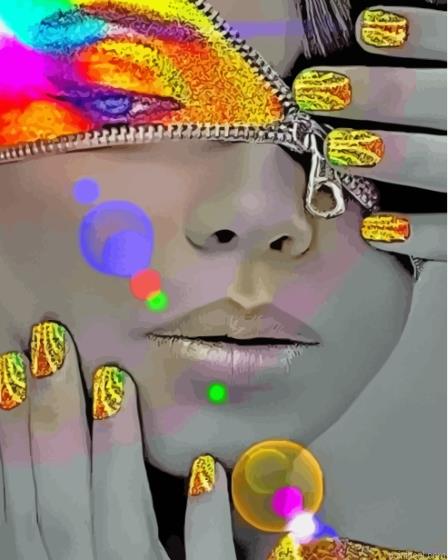 Aesthetic monochrome colorful lady painting by numbers.jpeg