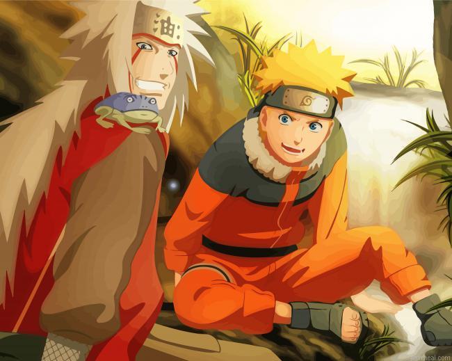 Aesthetic naruto and jiraiya painting by numbers.jpeg