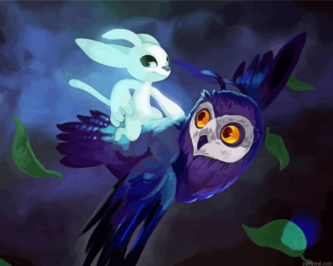 Aesthetic ori and the will of the wisps painting by numbers.jpeg