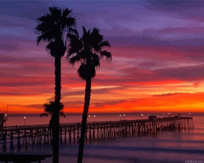 Aesthetic pier sunset painting by numbers.jpeg