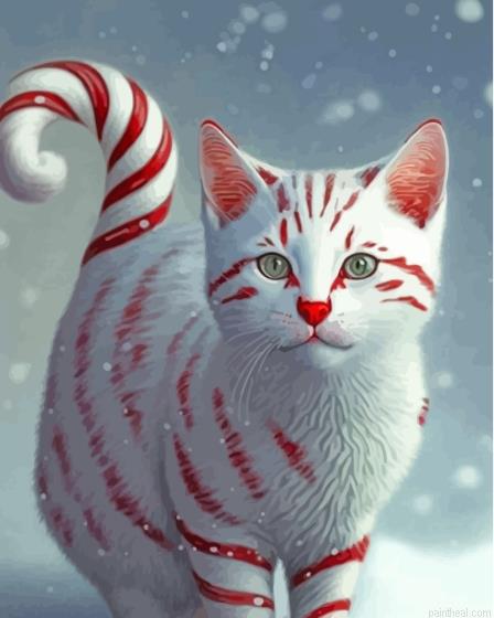 Aesthetic red cat painting by numbers.jpeg