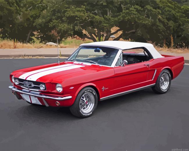 Aesthetic red ford mustang painting by numbers.jpeg