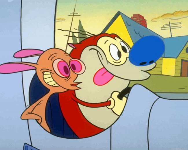 Aesthetic ren and stimpy painting by numbers.jpeg