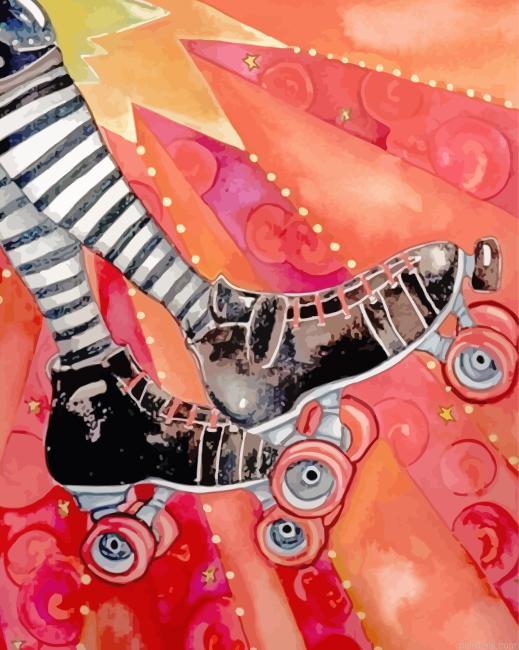 Aesthetic rollerblade art painting by numbers.jpeg