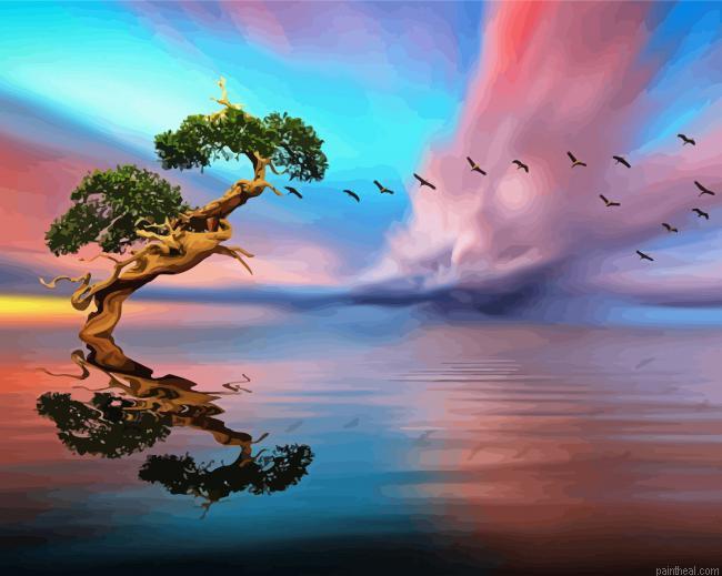 Aesthetic water and trees painting by numbers.jpeg