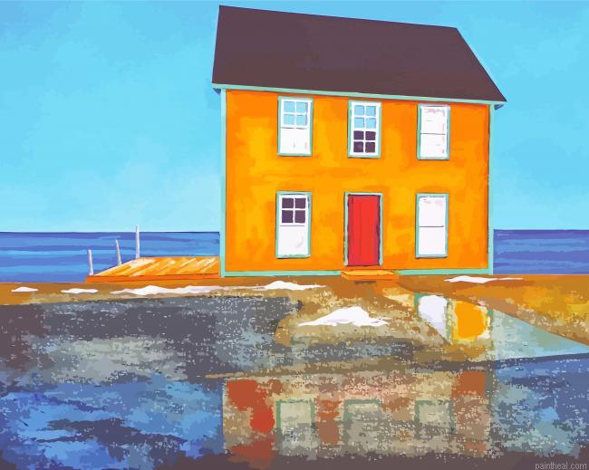 Aesthetic yellow house painting by numbers.jpeg