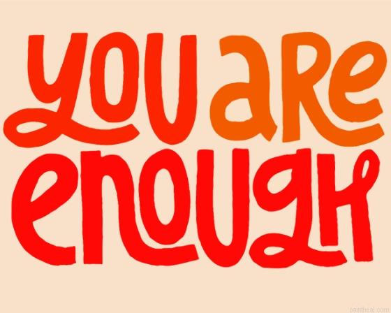 Aesthetic you are enough painting by numbers.jpeg