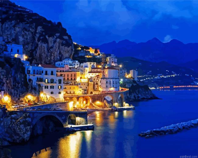 Amalfi coast at night painting by numbers.jpeg